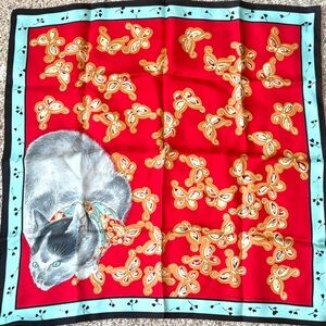 Korean Cat Scarf Metropolitan Museum of Art 100% Silk